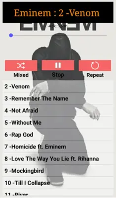 Eminem Songs Offline(50 songs) android App screenshot 0