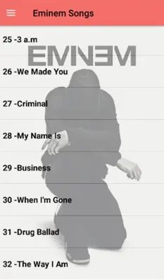 Eminem Songs Offline(50 songs) android App screenshot 4