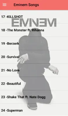Eminem Songs Offline(50 songs) android App screenshot 5